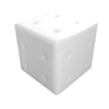 Square Pouffe, White Square Pouffe