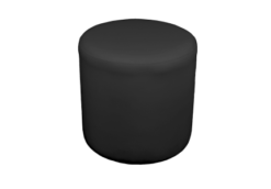 Black Round Pouffe, Round Pouffe