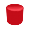 Red Round Pouffe