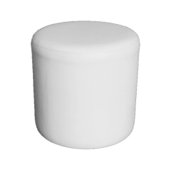 Roma Round Pouffe - White