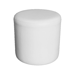 Roma Round Pouffe - White