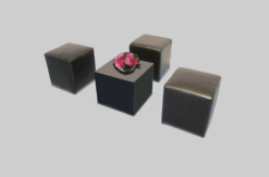 Black Square Pouffe, Black Cube Coffee Table