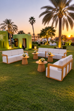VIP outdoor sofas on rent in Dubai, Abu Dhabi, UAE