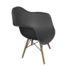 Black Plastic Armchair