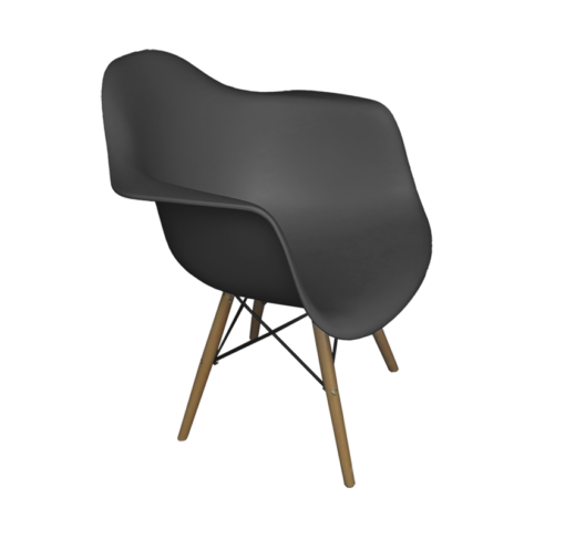 Black Plastic Armchair