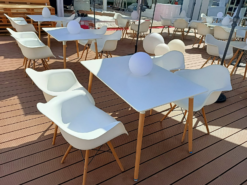 Outdoor Table, Round LED Lights