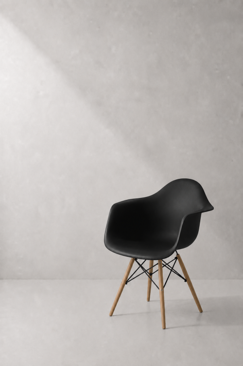Scandinavian Armchair - Black - Image 2