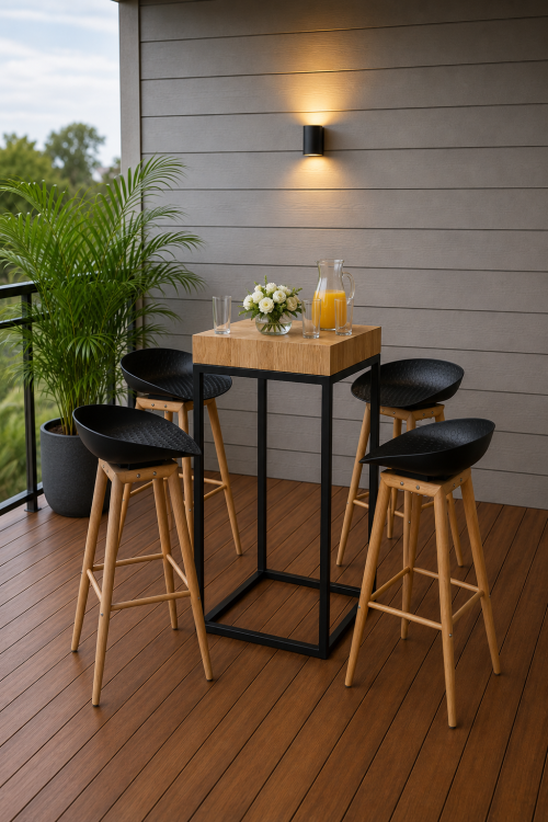 Scandinavian Black Barstool - Image 3