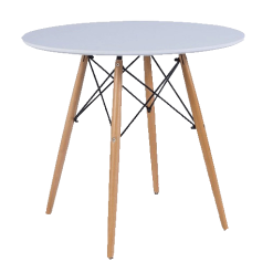 Scandinavian Round Dining Table - White