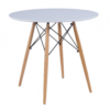 wooden cafe table, round table, dining table