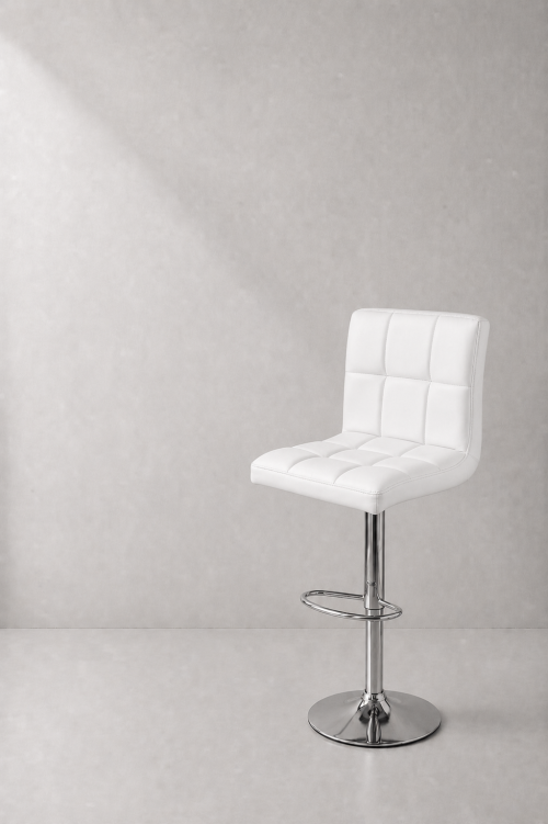 Seville Leather Bar Stool - White - Image 2