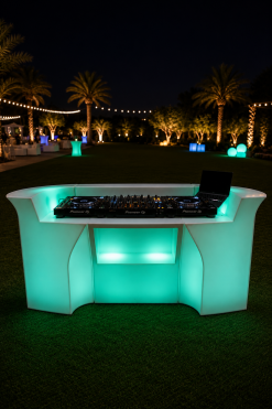 LED DJ Booth on rental in Dubai, Abu Dhabi, UAE