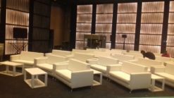 VIP Sofa, White Sofa, 2 Seater Sofa, Rectangular White Coffee Table, Square White Coffee Table