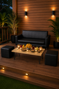 black furniture for rent in Dubai, Abu Dhabi, UAE