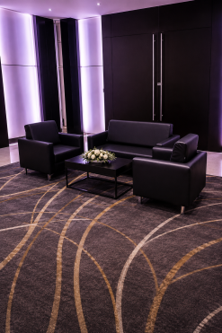 black sofas on rental in Dubai, Abu Dhabi and UAE