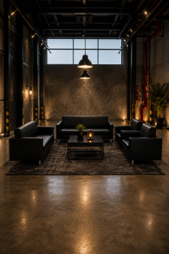 Black sofas on rental in Dubai, Abu Dhabi and UAE