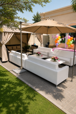 party sofas and tables for rent in Dubai, Abu Dhabi and UAE