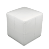 Square Leather Pouffe