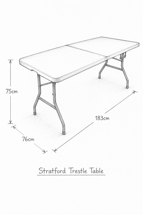 Stratford Plastic Folding Table - Image 4