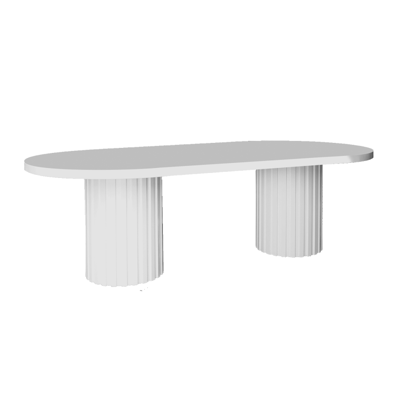 Wooden Oval Dining Table Rental for Dubai, Abu Dhabi, UAE event