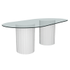 Oval Glass Dining Table, Glass Oval Dining Table