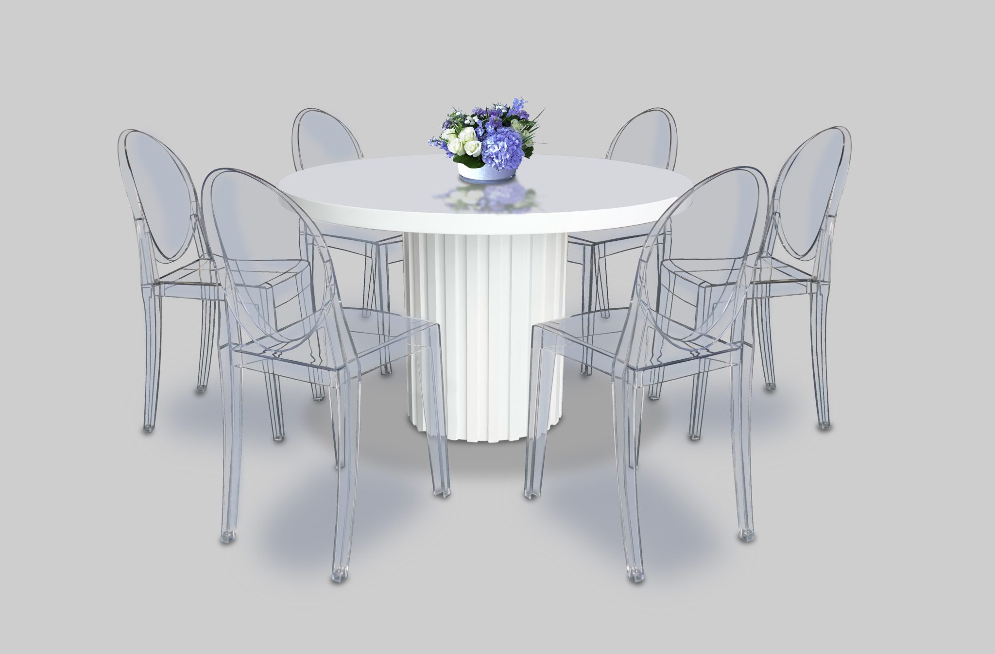 6-Seater Dining Table Rental for Dubai, Abu Dhabi, UAE events.