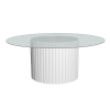 Round Glass Dining Table, 8-Seater Round Glass Table