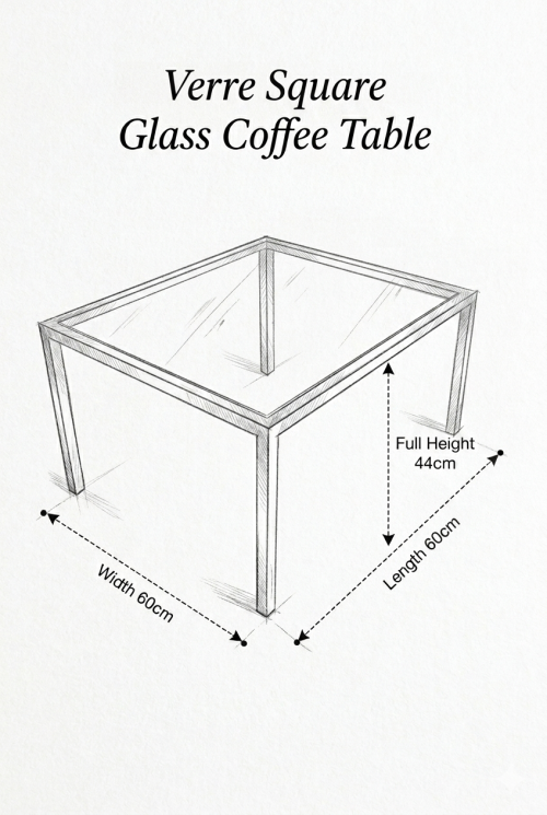 Verre Square Glass Side Table - Image 3