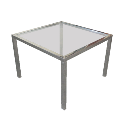 Verre Square Glass Side Table