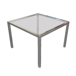 Verre Square Glass Side Table