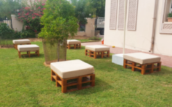 Wooden Sofa, Outdoor Sofa, Ottoman
