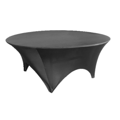 Winchester Round Table Black Stretch Cover