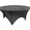 round table cover, stretch cover, black cover