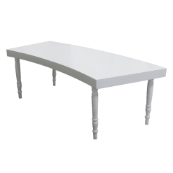 Avalon Curved Dining Table - White