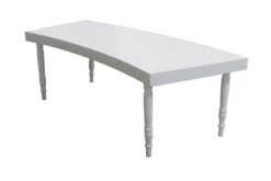 curved dining table