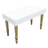 Rectangular Coffee Table, Whit and Gold Coffee Table