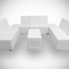 White Sofa, Armless Sofa, Single Seater Sofa, Rectangular Arabic Coffee Table