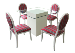 Arabic Dining Chair, Sadu Dior Chair, Square Glass Dining Table, Clear Glass Dining Table