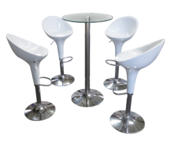 Acrylic Bar Chair, White Bar Chair, White Bar Stool