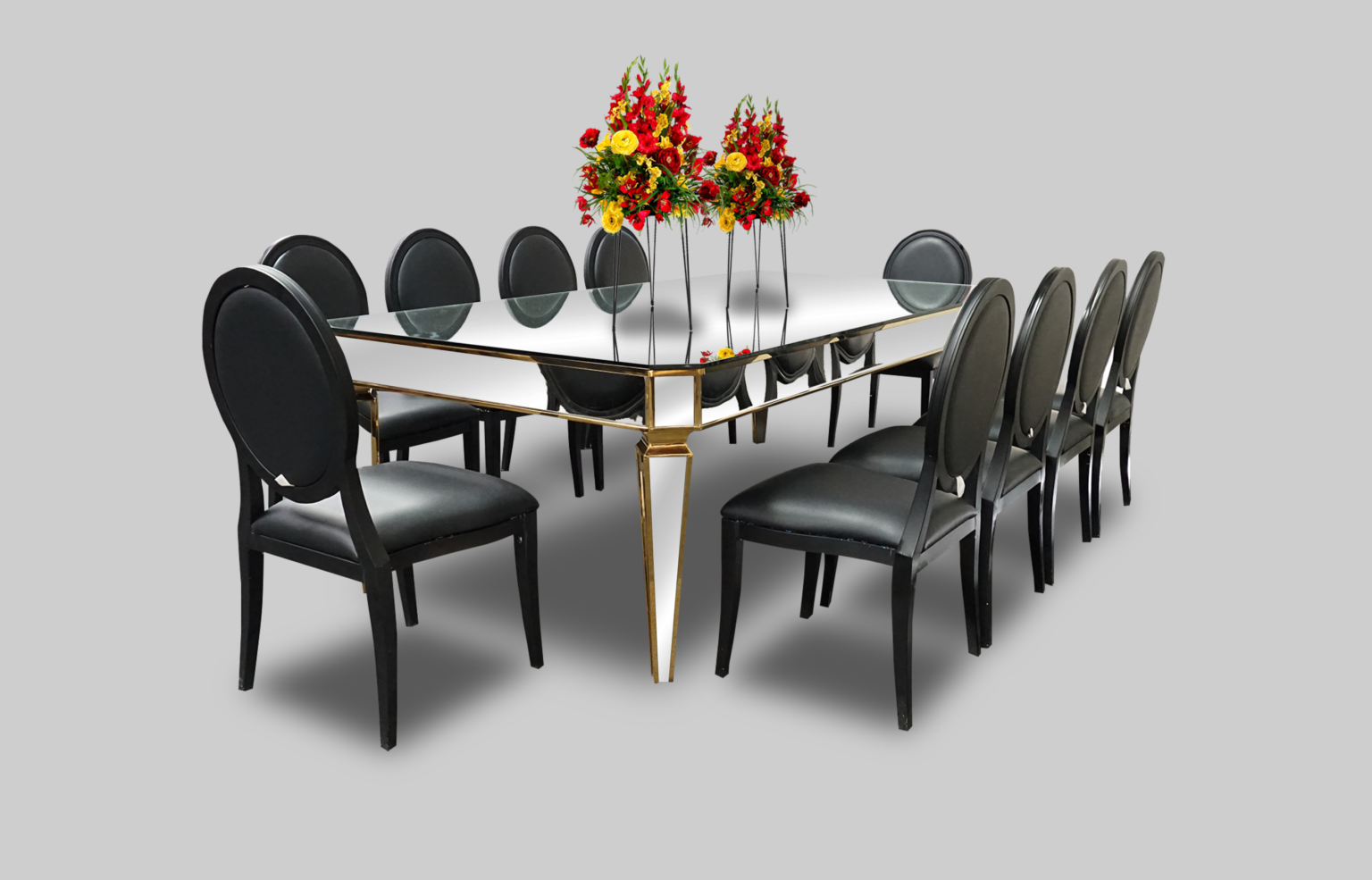 Gold Midnight Dior Dining Chair Furniture Rentals in Dubai Abu