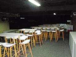 Rectangular High Table, White Cocktail Table, White High Chairs, White Cocktail Chair