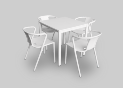 White Plastic Chair, White Chair