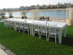 White Dining Chair, Chiavari Chair, Tiffany Chair, White Dining Table, Rectangular Dining Table