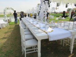 White Dining Chair, Chiavari Dining Chair, 10 Seater Dining Table, White Dining Table